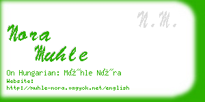 nora muhle business card